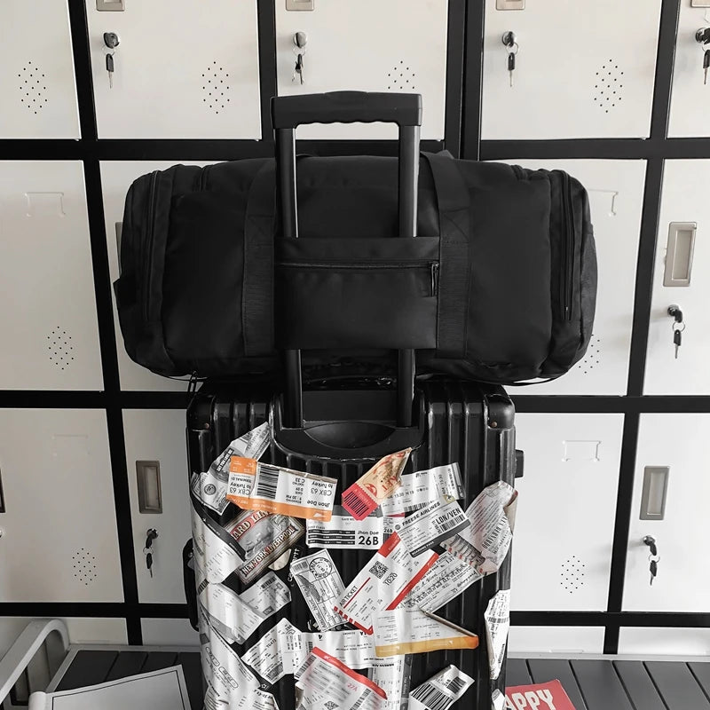Sac de voyage en nylon imperméable avec compartiment chaussures