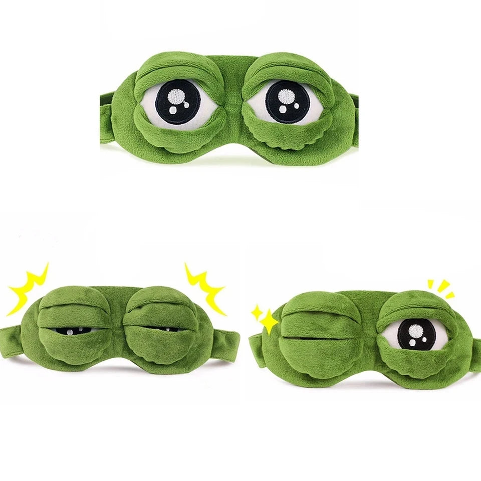 Masque de Nuit Grenouille 3D Doux et Amusant