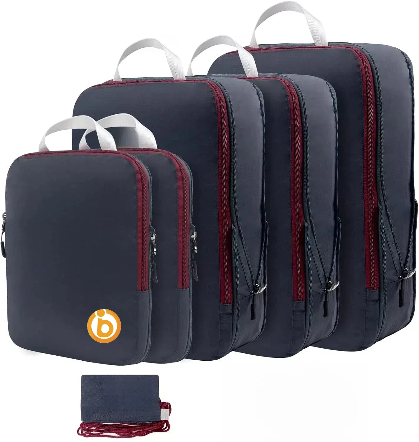 Set de cubes de rangement compressibles étanches pour valise et voyage organisé