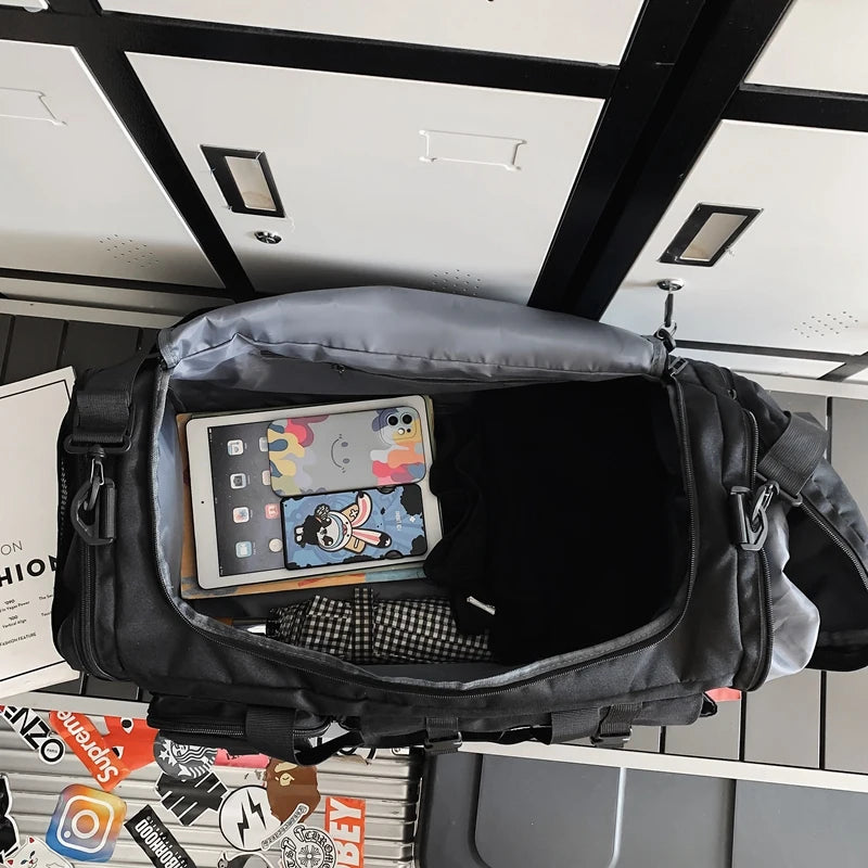 Sac de voyage en nylon imperméable avec compartiment chaussures