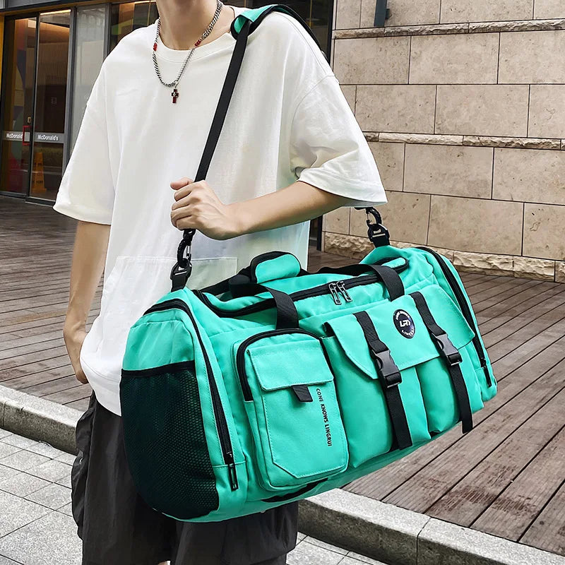 Sac de voyage en nylon imperméable avec compartiment chaussures