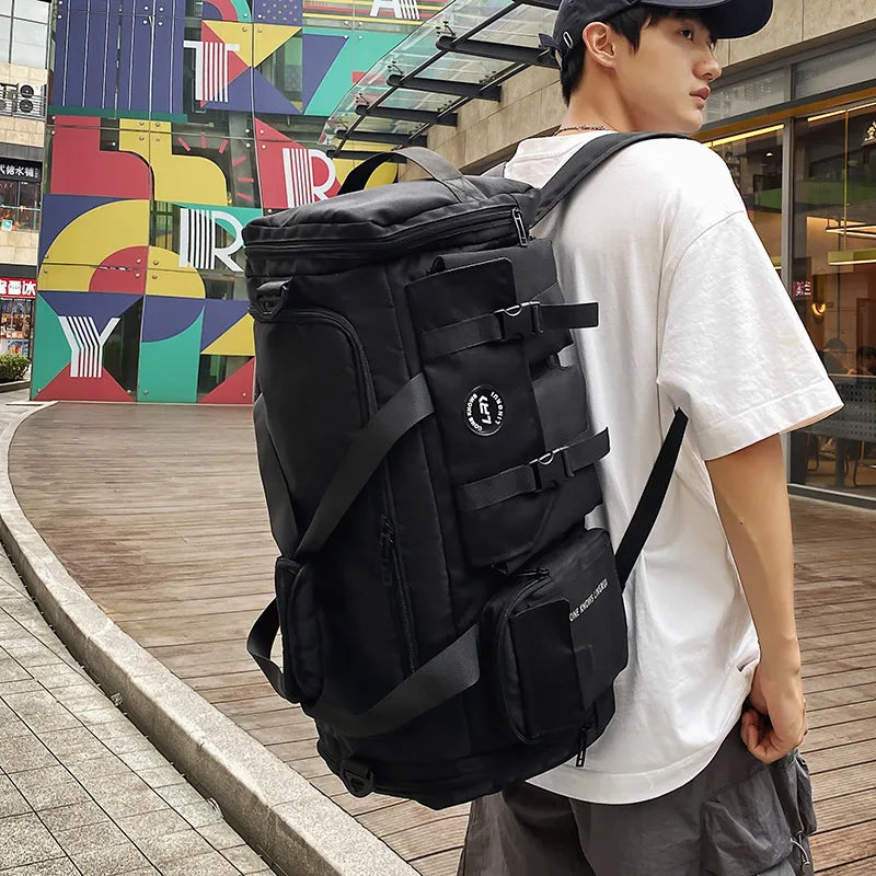 Sac de voyage en nylon imperméable avec compartiment chaussures