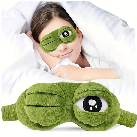 Masque de Nuit Grenouille 3D Doux et Amusant