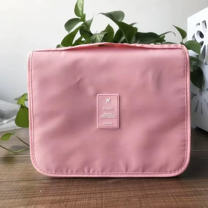 Trousse de Toilette Suspendue en Nylon Imperméable – Multi-compartiments avec Crochet de Voyage