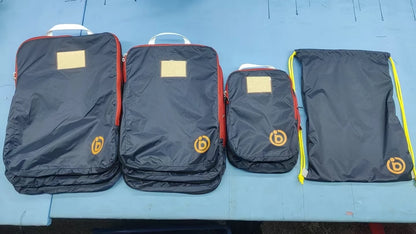 Set de cubes de rangement compressibles étanches pour valise et voyage organisé