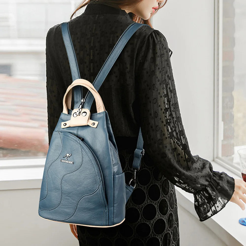 Sac à Dos Femme Élégant en Cuir PU
