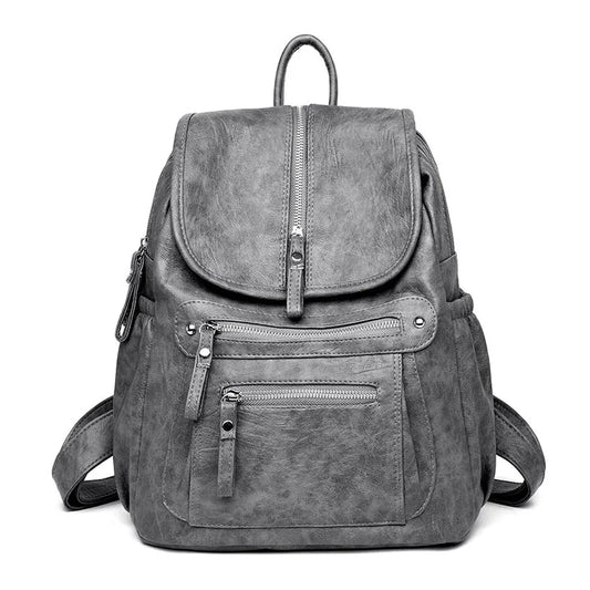 Sac à dos femme vintage en cuir véritable