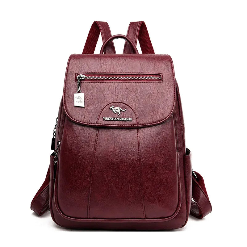 Sac à dos vintage en cuir souple