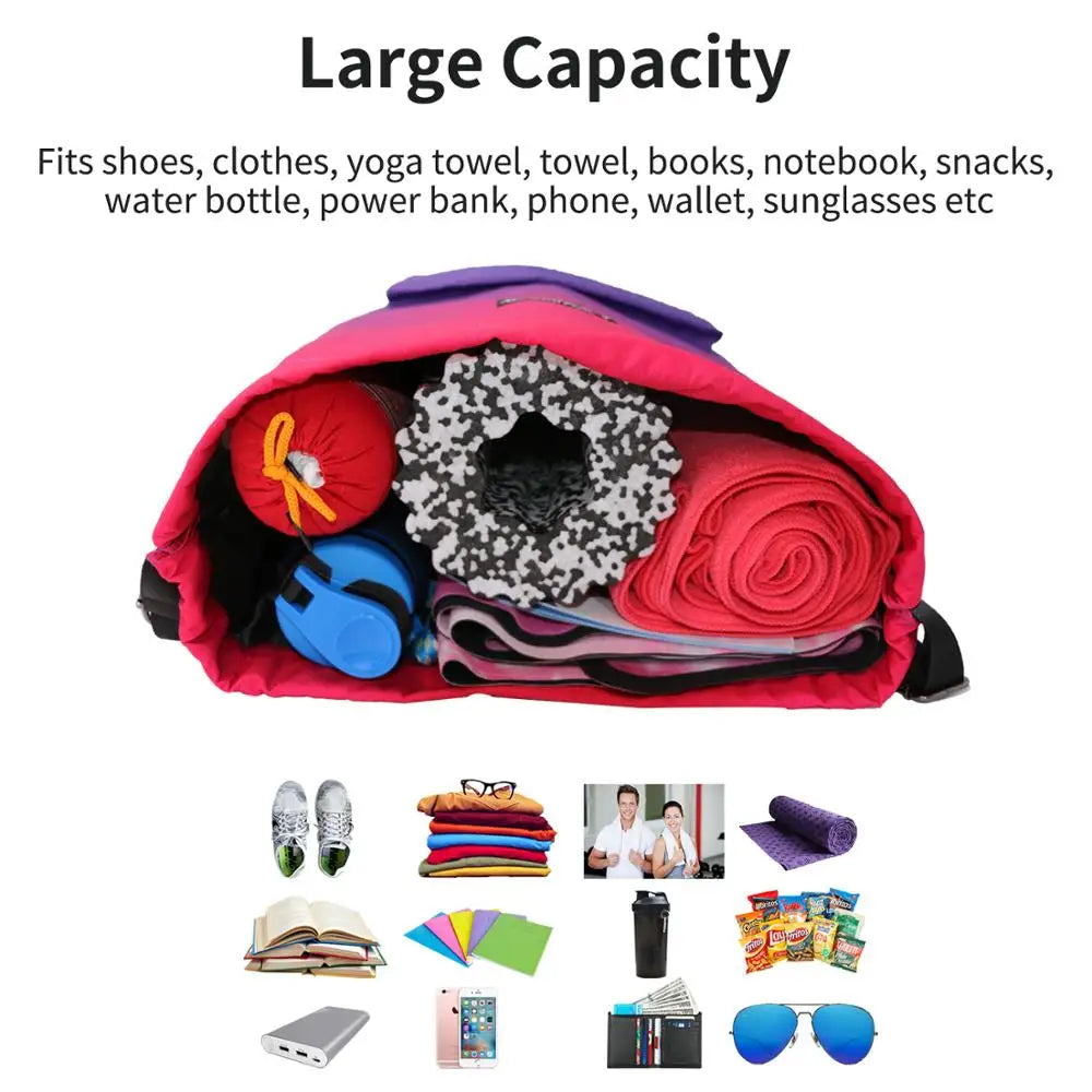 Sac de sport étanche à cordon multipoches grande capacité