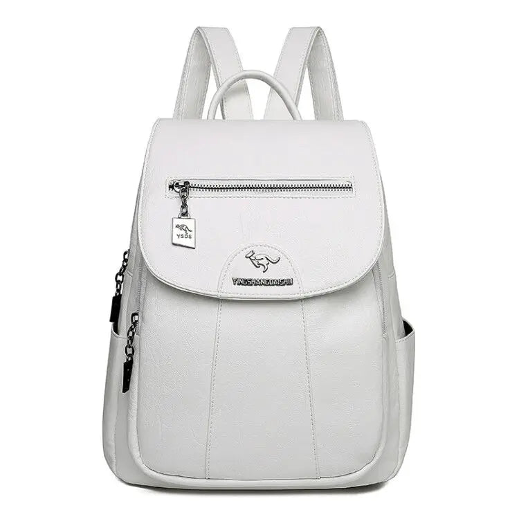 Sac à dos vintage en cuir souple