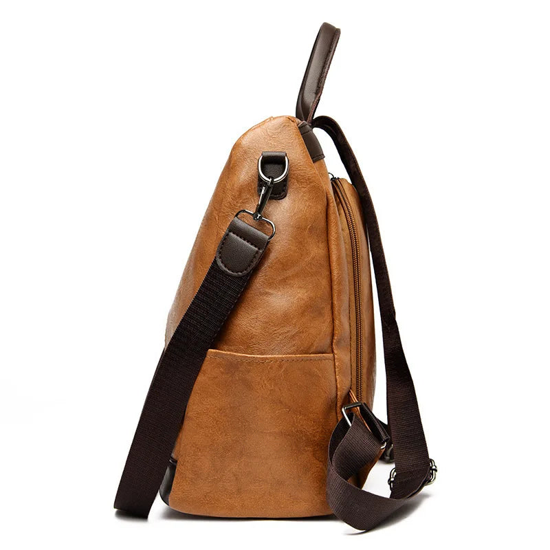 Sac à dos femme cuir PU anti-vol grande capacité