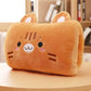 Coussin de voyage chauffe-mains en peluche dessin animé confort