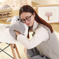 Coussin de voyage chauffe-mains en peluche dessin animé confort