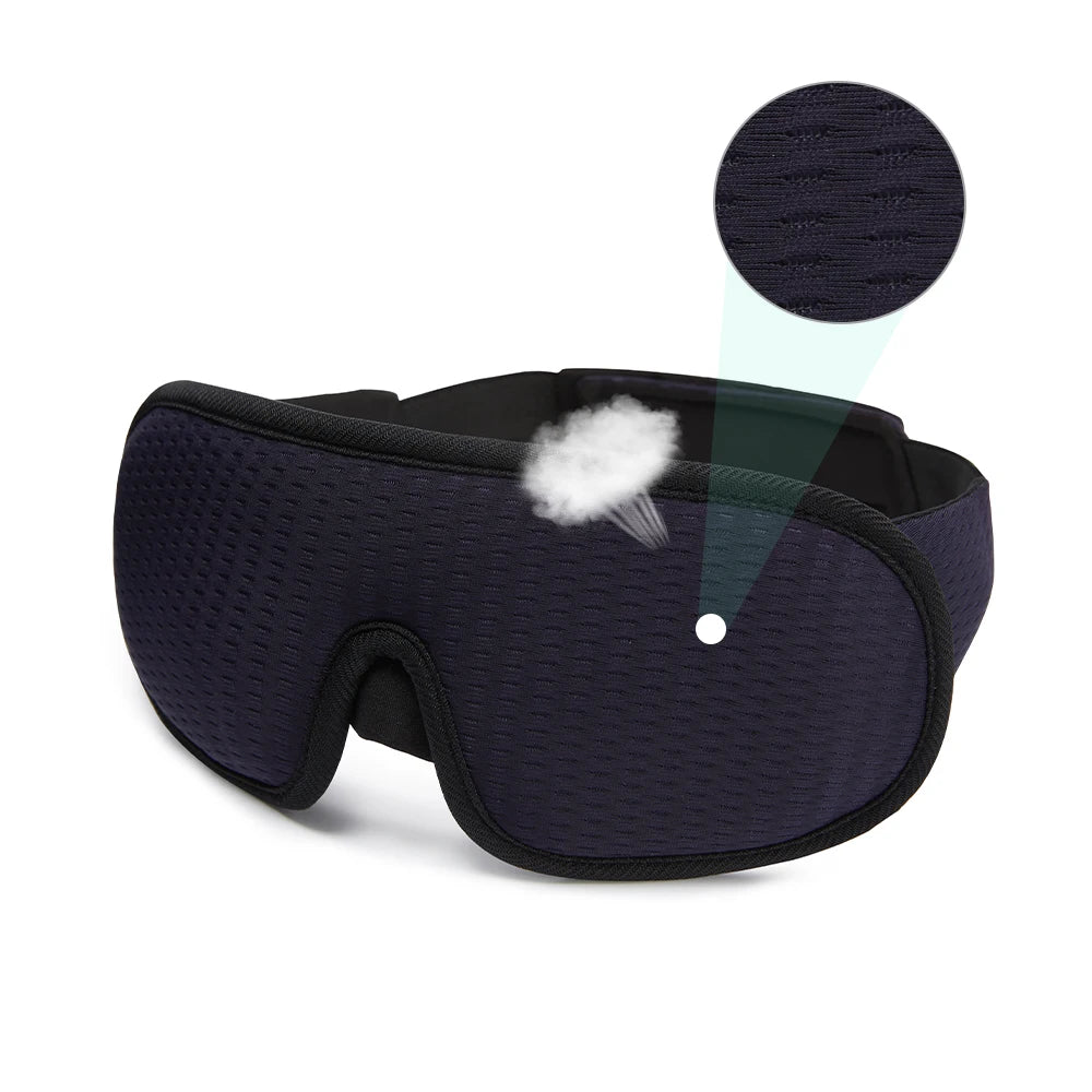 Masque de sommeil 3D en mousse mémoire confort total et blackout intégral
