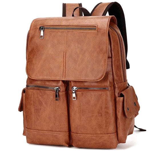 Sac à dos multifonction en similicuir imperméable