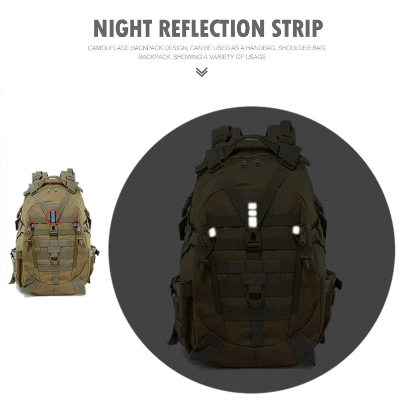 Sac à Dos Tactique Molle 40L Étanche en Oxford