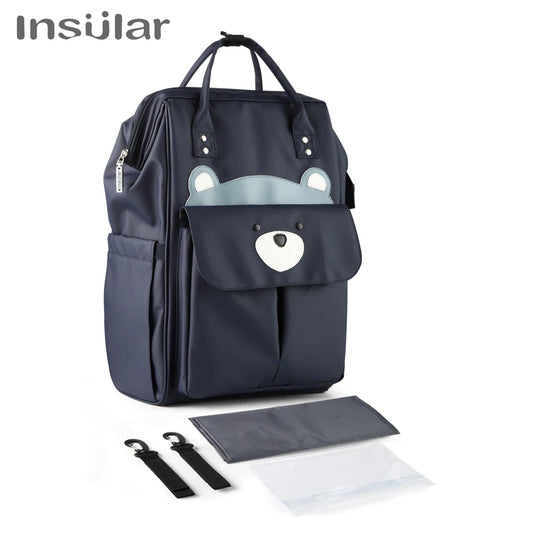 Sac à dos à langer Insular cartoon imperméable grande capacité