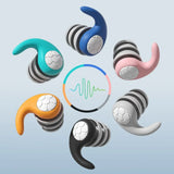 Bouchons d’oreilles en silicone anti-bruit T1 étanches multicolores, coloris bleu