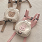 Sac à dos enfant en toile ours et lapin anti perte