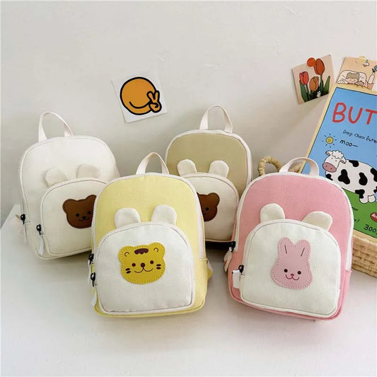 Sac à dos enfant kawaii en toile avec animaux