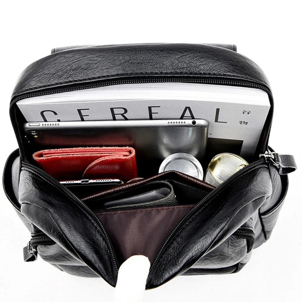 Sac à dos femme grande capacité en cuir PU
