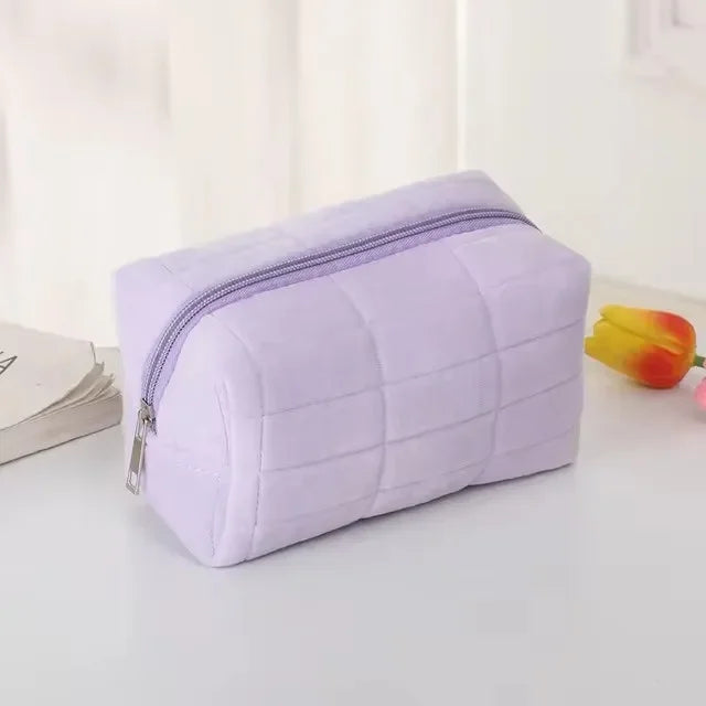 Trousse de Maquillage Coussin – Style Doux & Grande Capacité