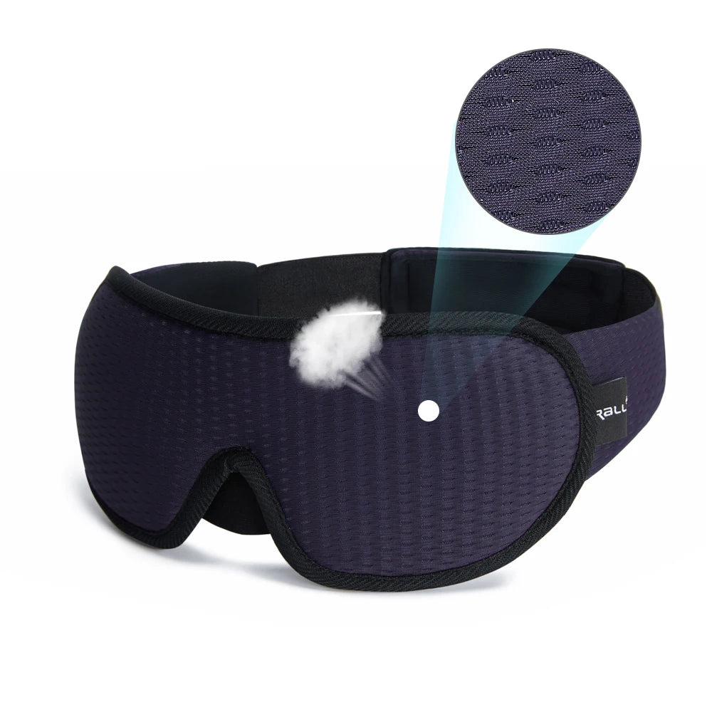 Masque de sommeil 3D en mousse mémoire confort total et blackout intégral