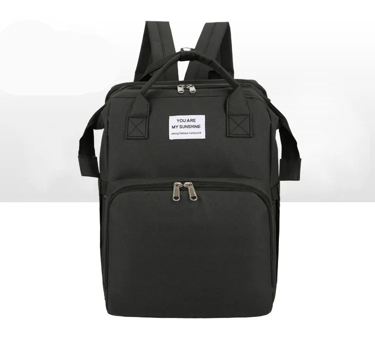 Sac à Langer Multifonction avec Lit Pliant Intégré – Nylon Résistant & Grande Capacité