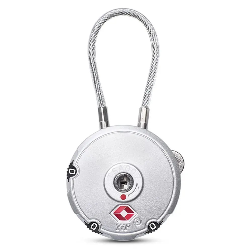 Cadenas TSA Rond 3 Chiffres avec Câble – Sécurité et Style Compact