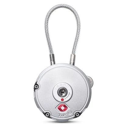Cadenas TSA Rond 3 Chiffres avec Câble – Sécurité et Style Compact