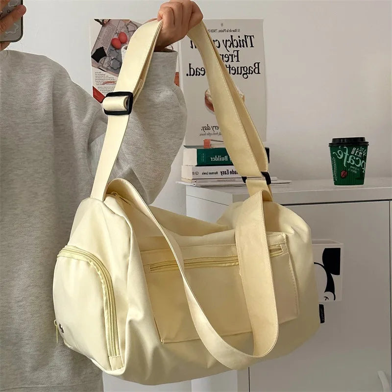 Sac de Voyage Femme Canvas Bandoulière Grande Capacité