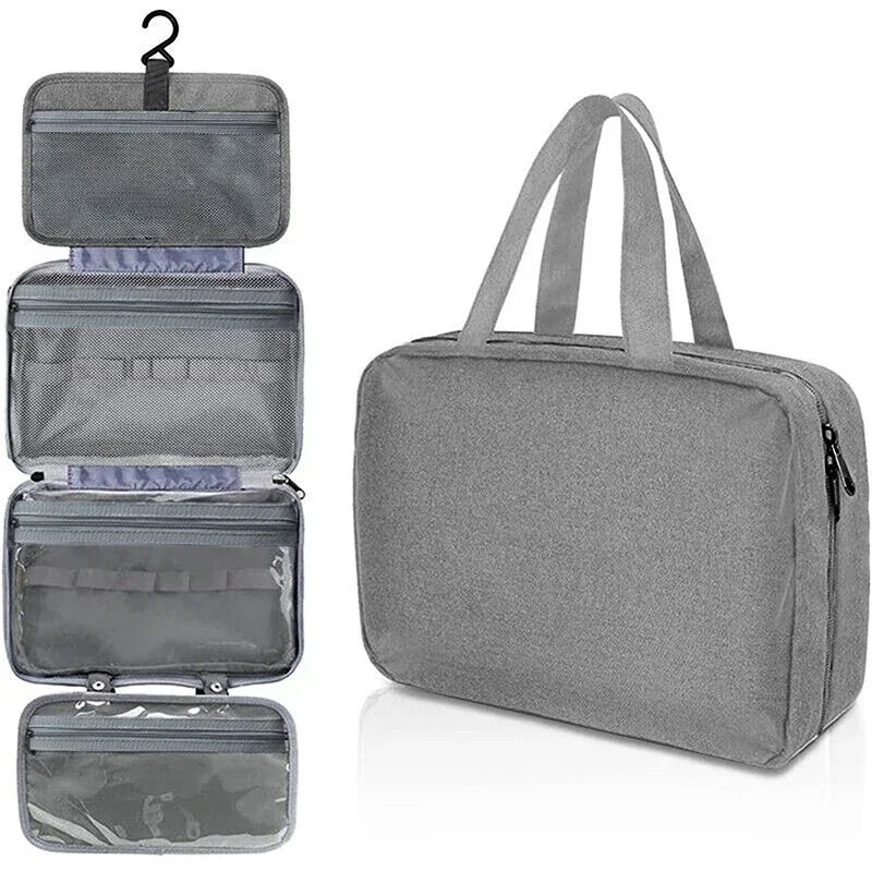 Trousse de toilette suspendue étanche en polyester multi-compartiments