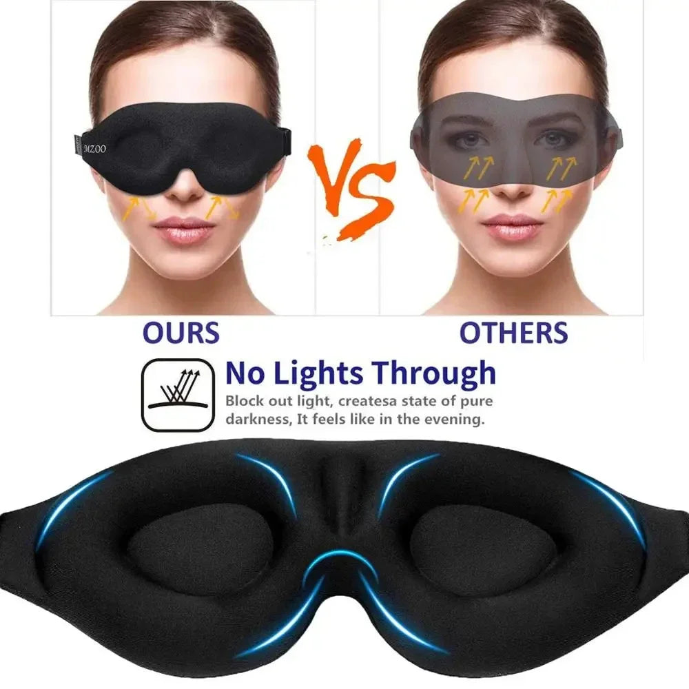 Masque de sommeil 3D ergonomique avec coussinets contourés