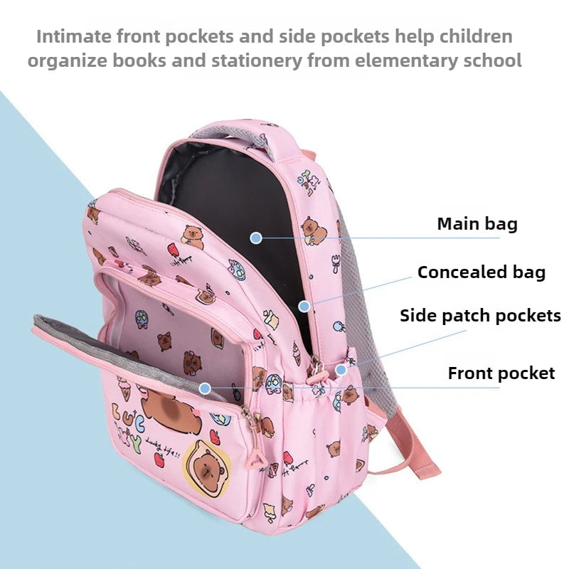 Set 3 pièces Sac à dos enfant Capybara