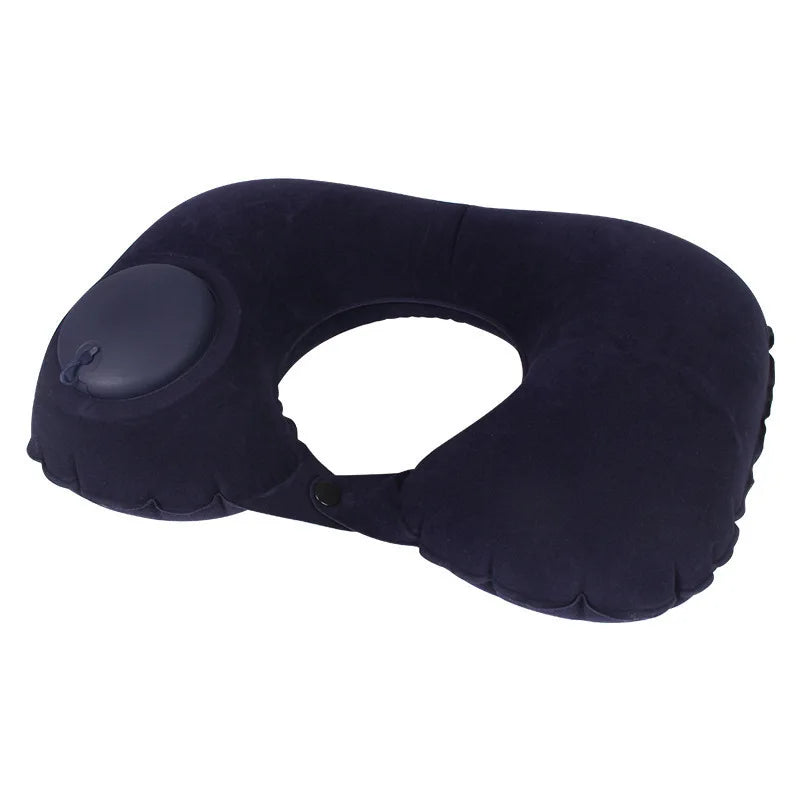 Coussin de voyage gonflable en U ultra léger et portable avec support cervical