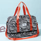 Sac de Voyage Femme Imprimé Zèbre/Léopard Grande Capacité Nylon