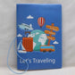 Porte-Passeport Coloré en PVC Motifs Voyage