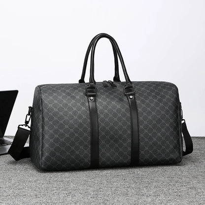 Sac de Voyage Homme Élégant en PU Motifs Géométriques