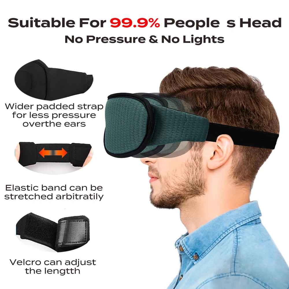 Masque de sommeil 3D blackout intégral respirant et ergonomique