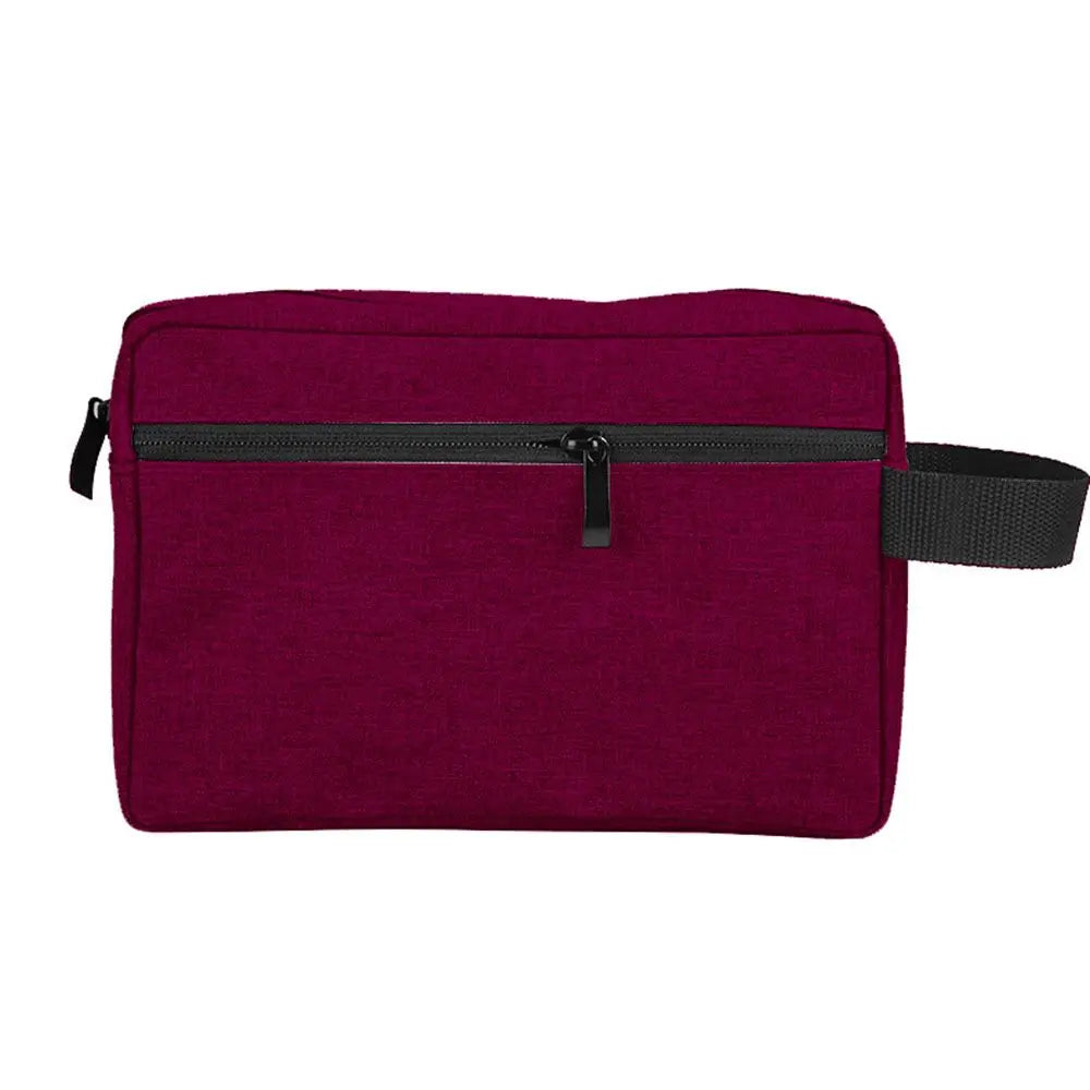 Trousse de Toilette Voyage Canvas 22 cm – Étanche & Poche Frontale