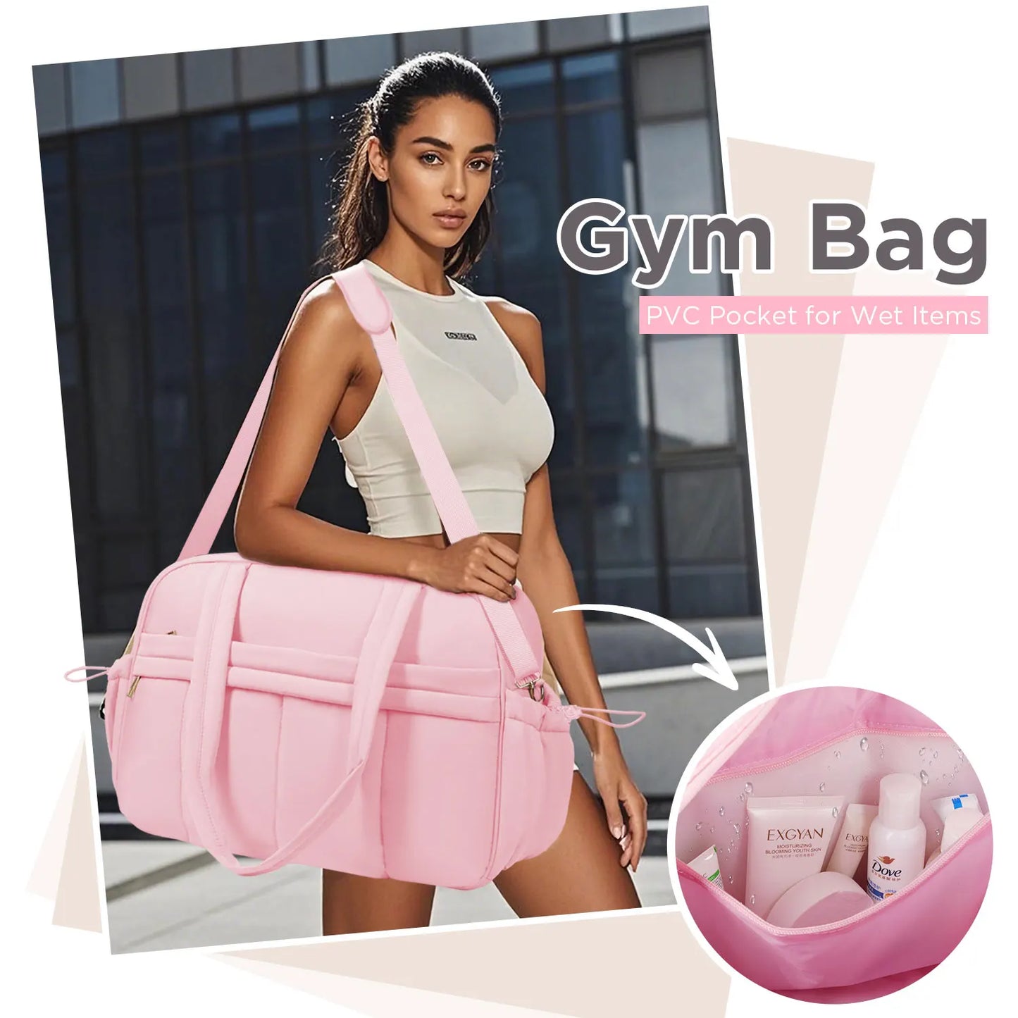 Sac de Voyage Cabine Femme Compartiment PC & Poches Multiples