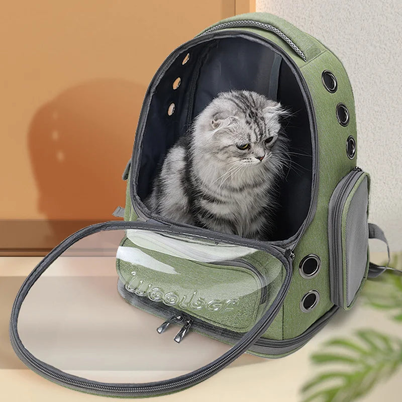 Sac à Dos Transparent pour Chat – Transport Confortable & Respirant