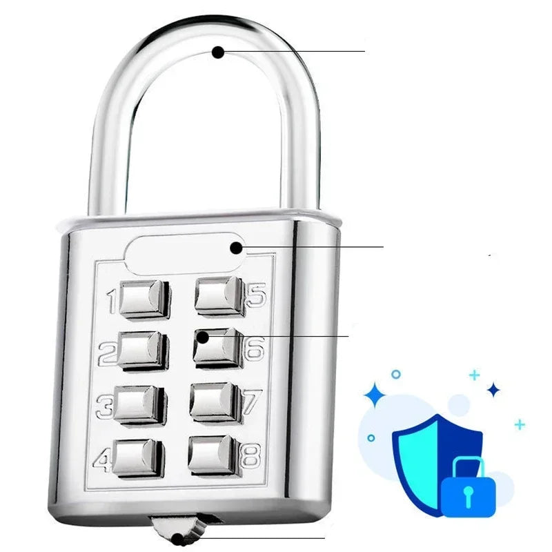 Cadenas à Code 8 Chiffres en Alliage de Zinc – Antivol de Voyage