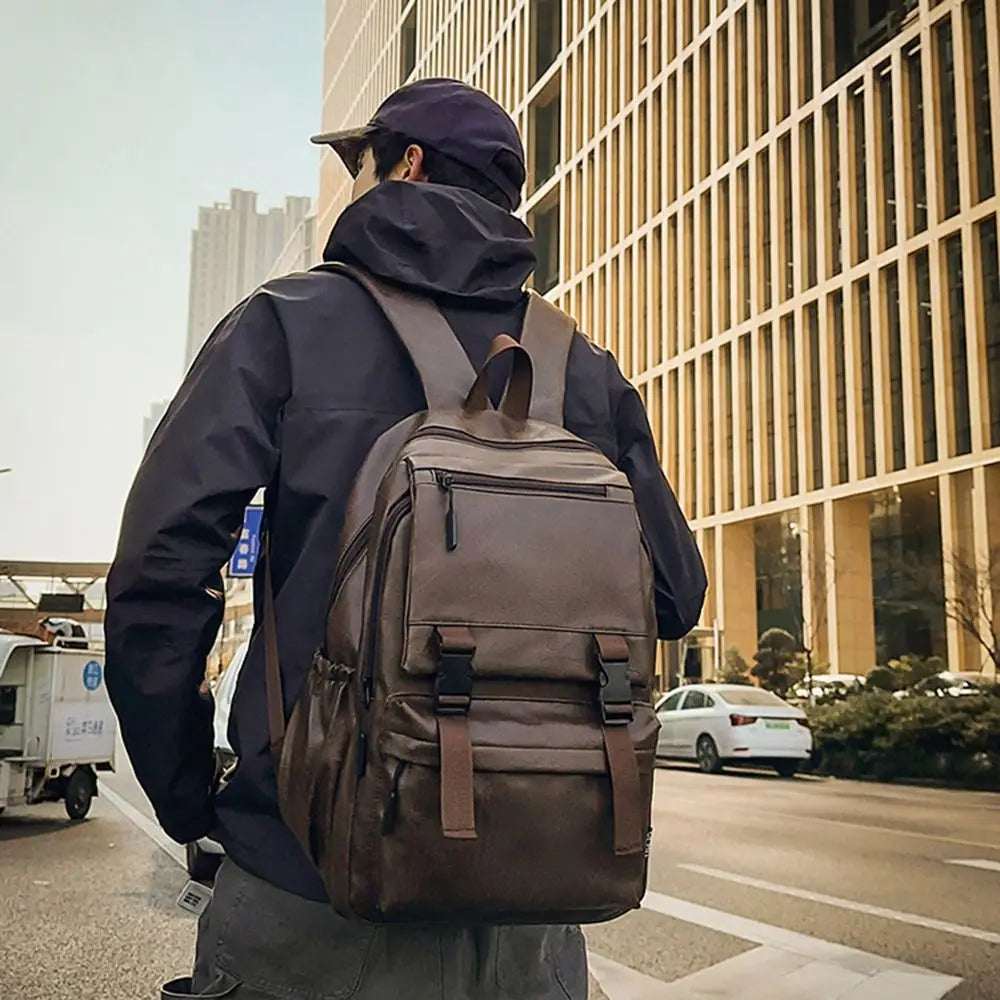 Sac à dos en similicuir grande capacité