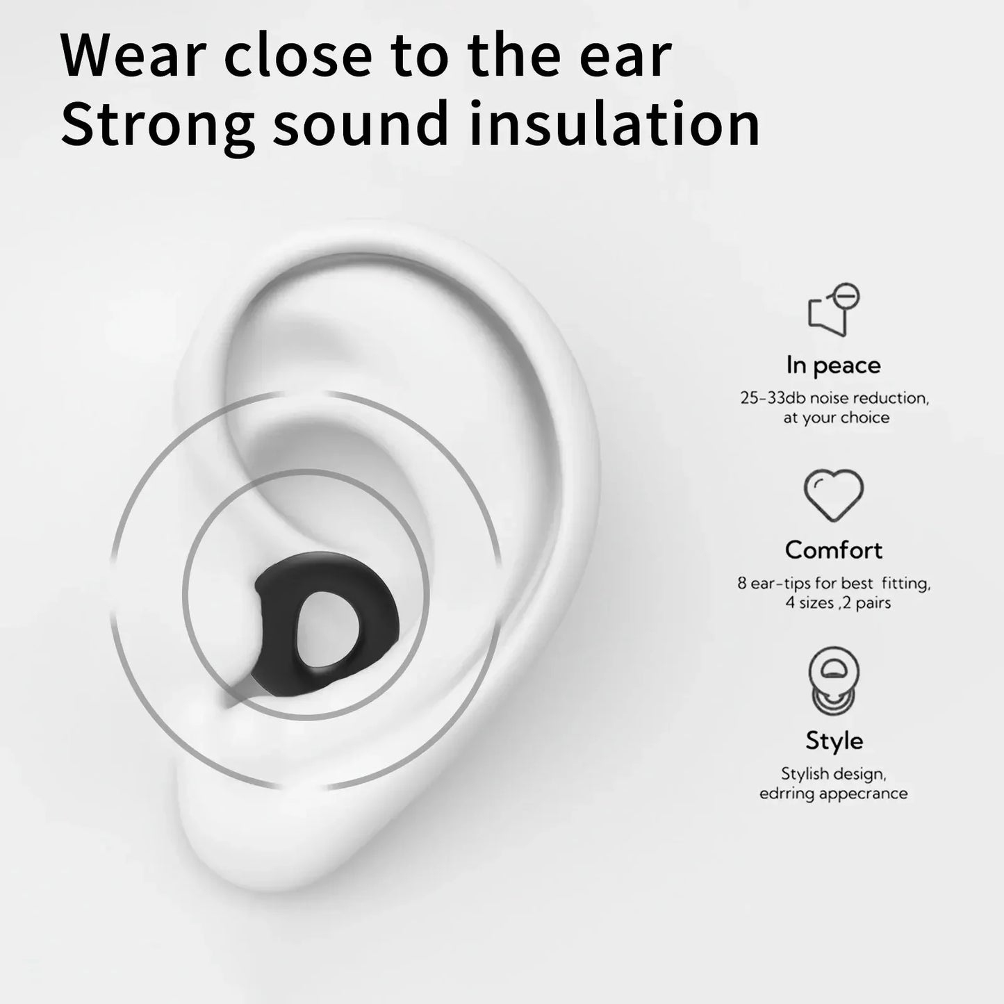 Bouchons d’Oreilles Réutilisables en Silicone