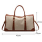 Sac de Voyage Femme Vintage en Toile et Cuir PU