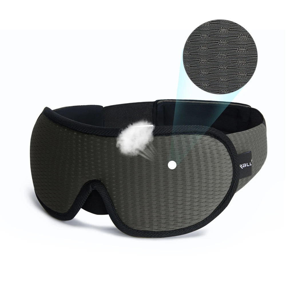 Masque de sommeil 3D en mousse mémoire confort total et blackout intégral