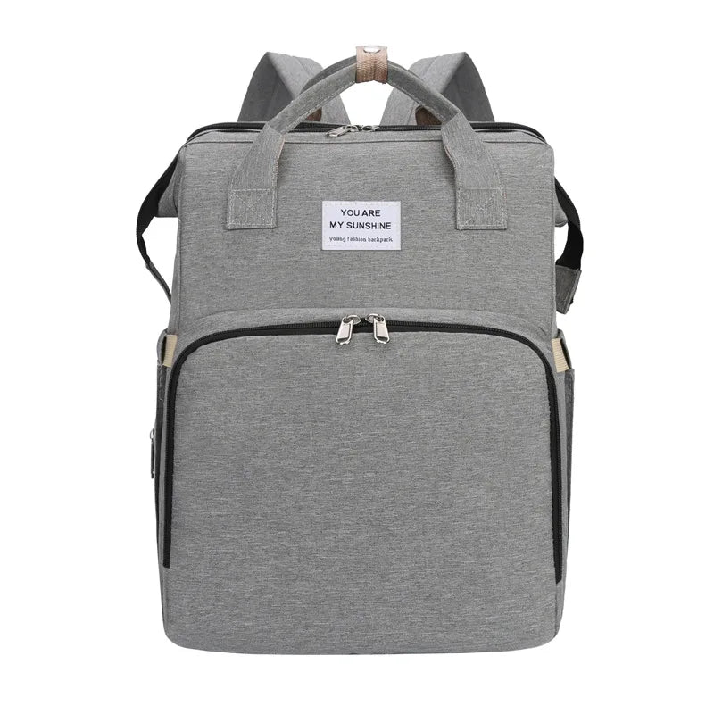 Sac à Langer Multifonction avec Lit Pliant Intégré – Nylon Résistant & Grande Capacité