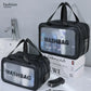 Sac de toilette transparent double compartiment – Voyage & Fitness