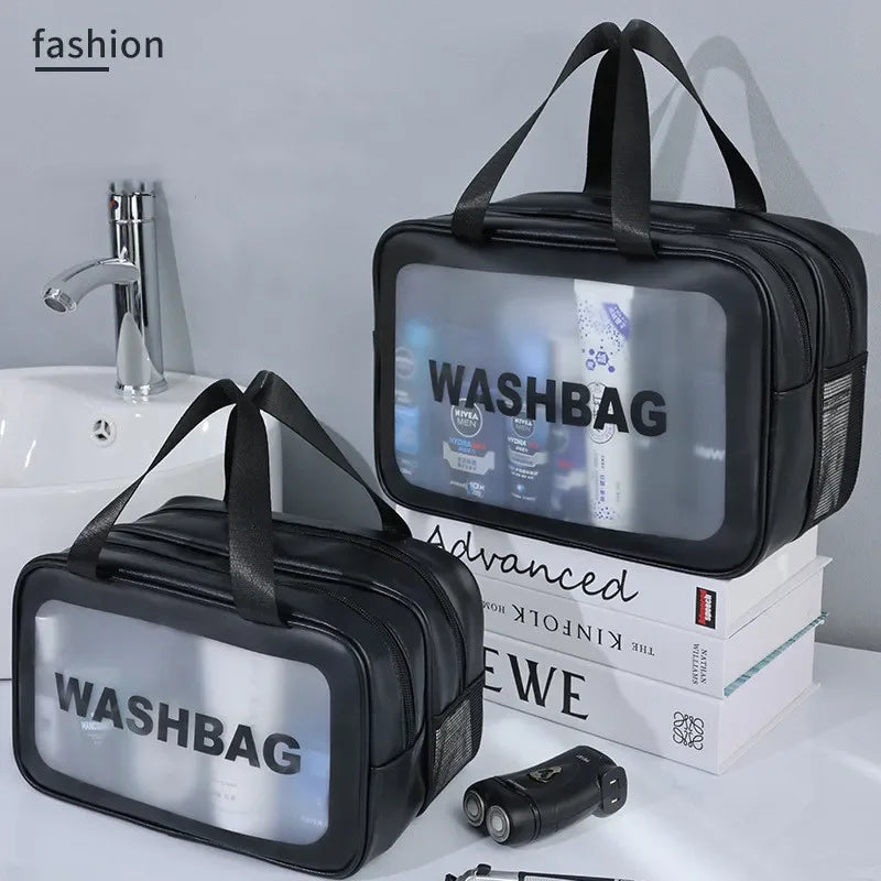 Sac de toilette transparent double compartiment – Voyage & Fitness
